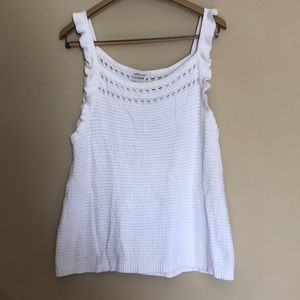 J Crew Knit Ruffle Top